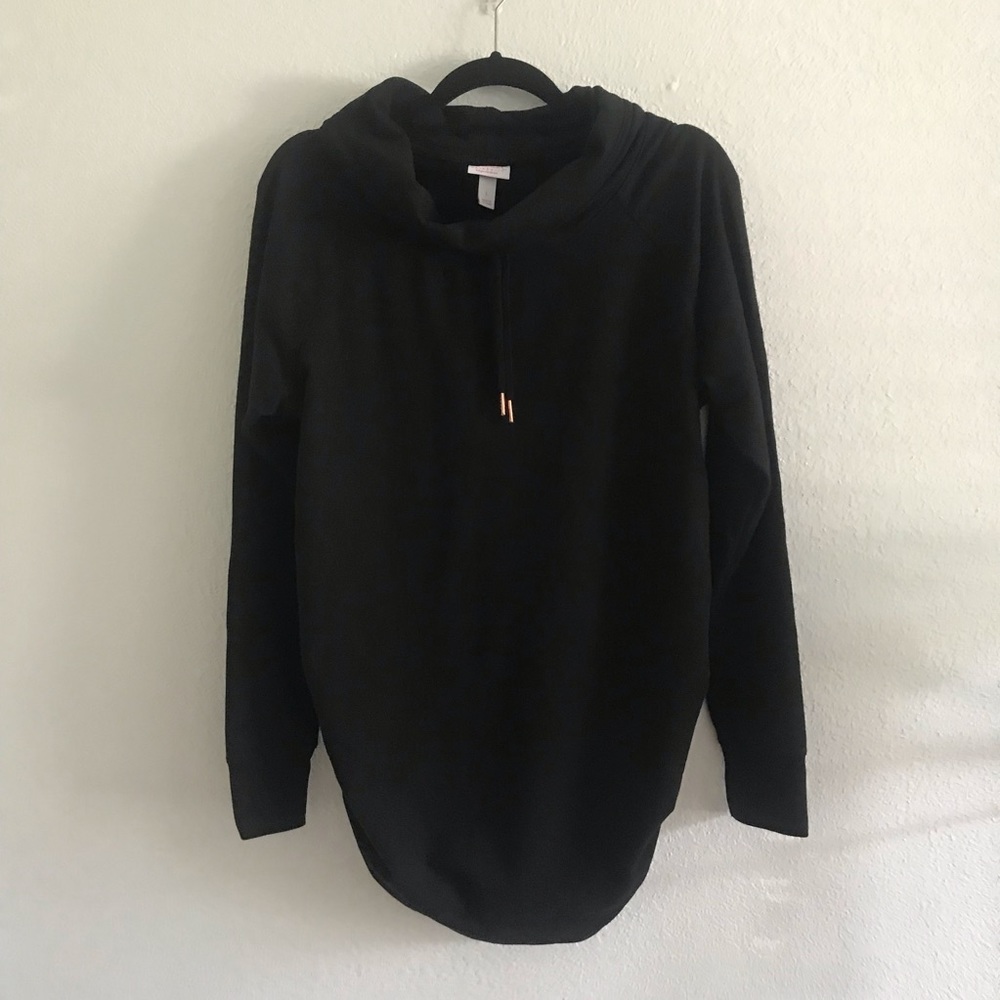 Isabel Maternity cowl neck black sweatshirt large